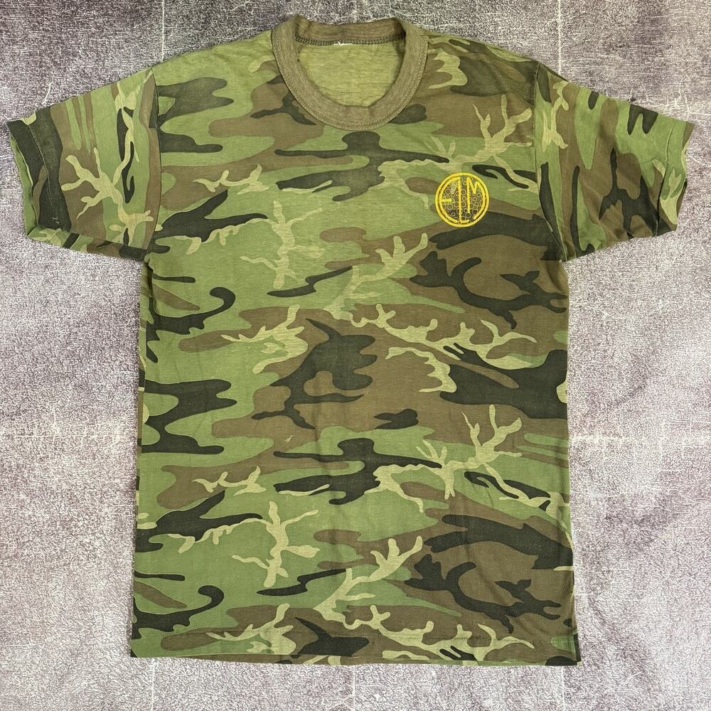 Men's Vintage 80's Old Elm Club Camouflage Golf Ball Graphic T Shirt Tee Sz L
